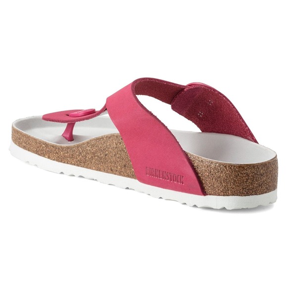 Birkenstock Women's Gizeh Big Buckle Nubuk Fuchsia Tulip Sandal US5 EU36 1022558 - Picture 6 of 6